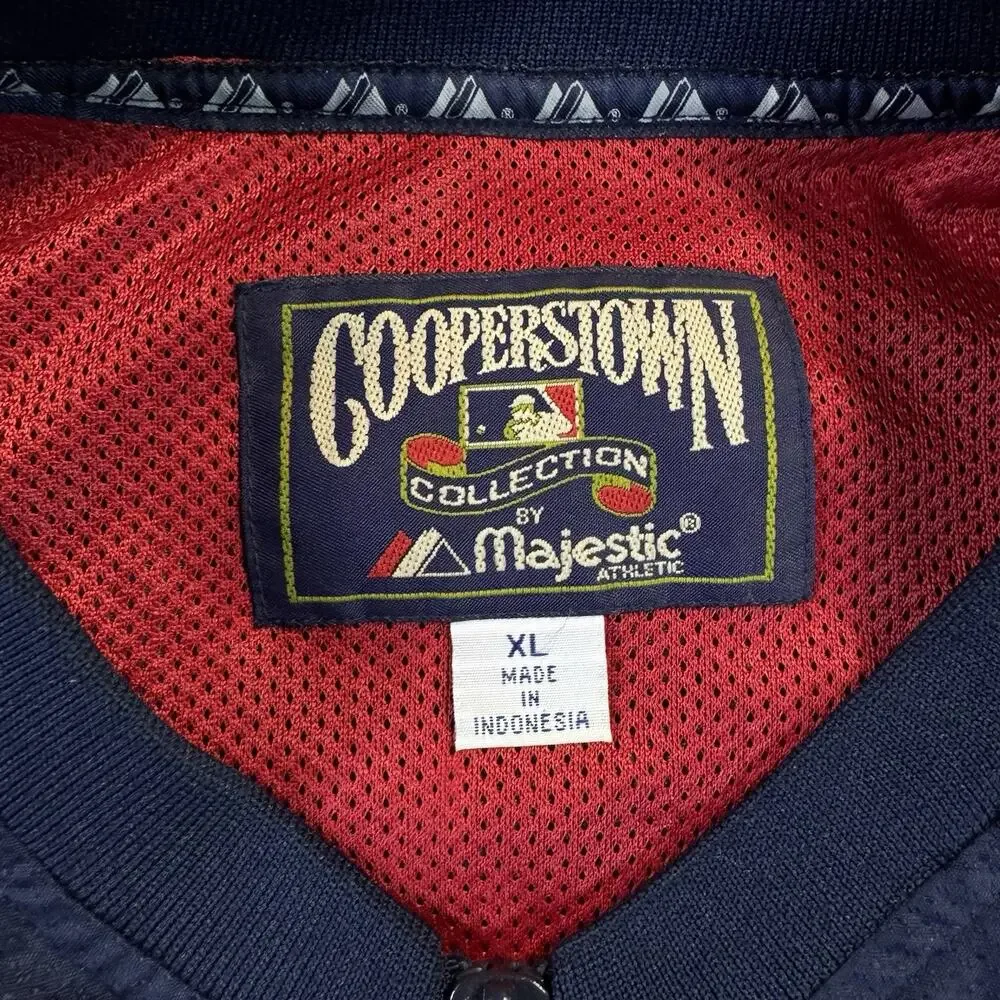 Cooperstown Majestic Men's XL Boston Red Sox Navy Red Logo Zip Pocket Jacket